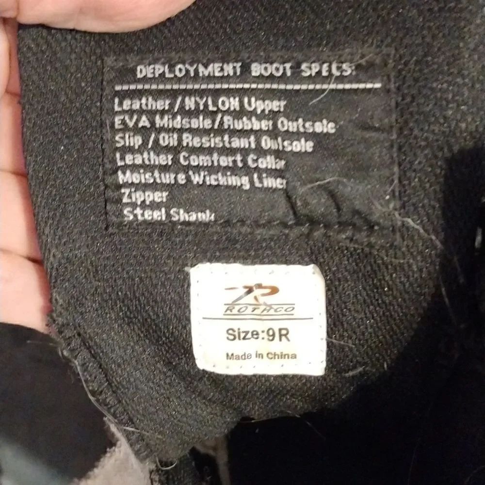 Rothco deployment boots with side zipper - Picture 3 of 5